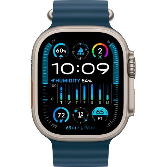 Apple Watch Ultra 2 (2023) GPS + Cellular 49 mm - Titanium Natural Titanium - Ocean band Blue Natural Titanium