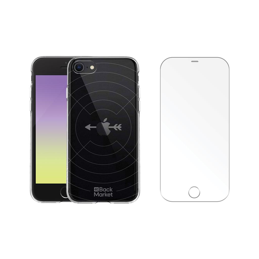 Back Market Case SE 2020/2022 and protective screen - GRS 4.0 Recycled plastic - Transparent Transparent