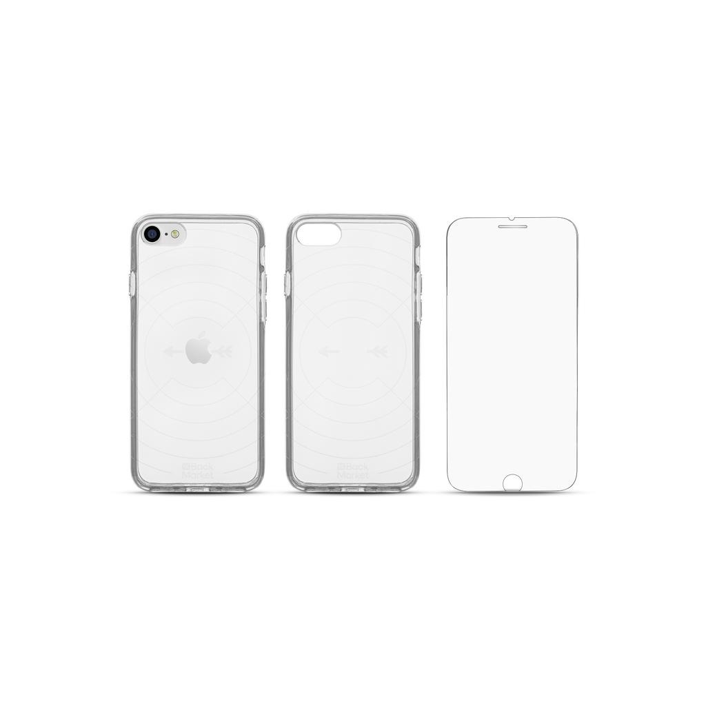 Back Market Case SE 2020/2022 and protective screen - GRS 4.0 Recycled plastic - Transparent Transparent