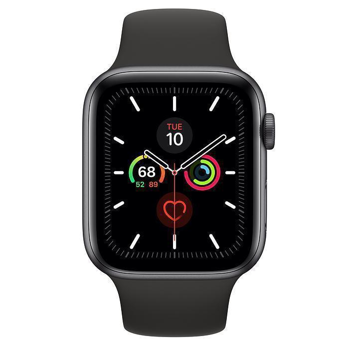 Apple Watch Series 4 (2018) GPS + Cellular 44 mm - Aluminium Space Gray - Sport band Black Space Gray