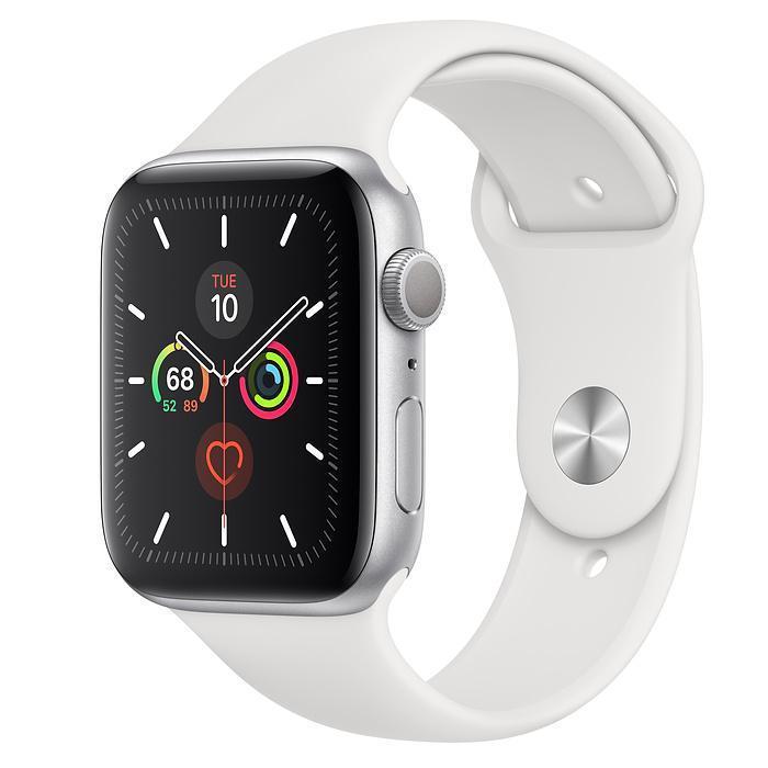 Apple Watch Series 4 (2018) GPS + Cellular 40 mm - Aluminium Silver - Sport band White