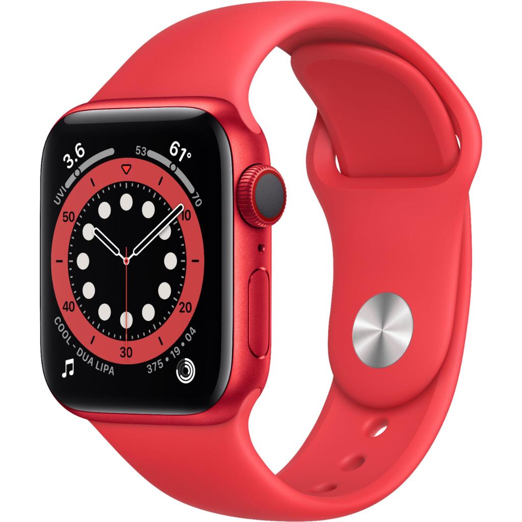 Apple Watch Series 6 (2020) GPS + Cellular 40 mm - Aluminium Red - Sport band Red