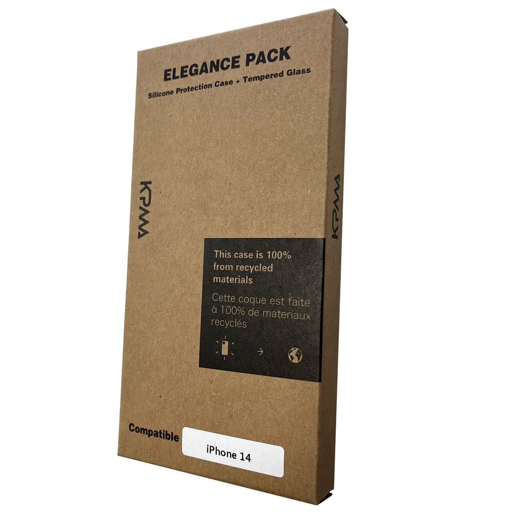 iPhone 14 case and 2 protective screens - Silicone - Black Black