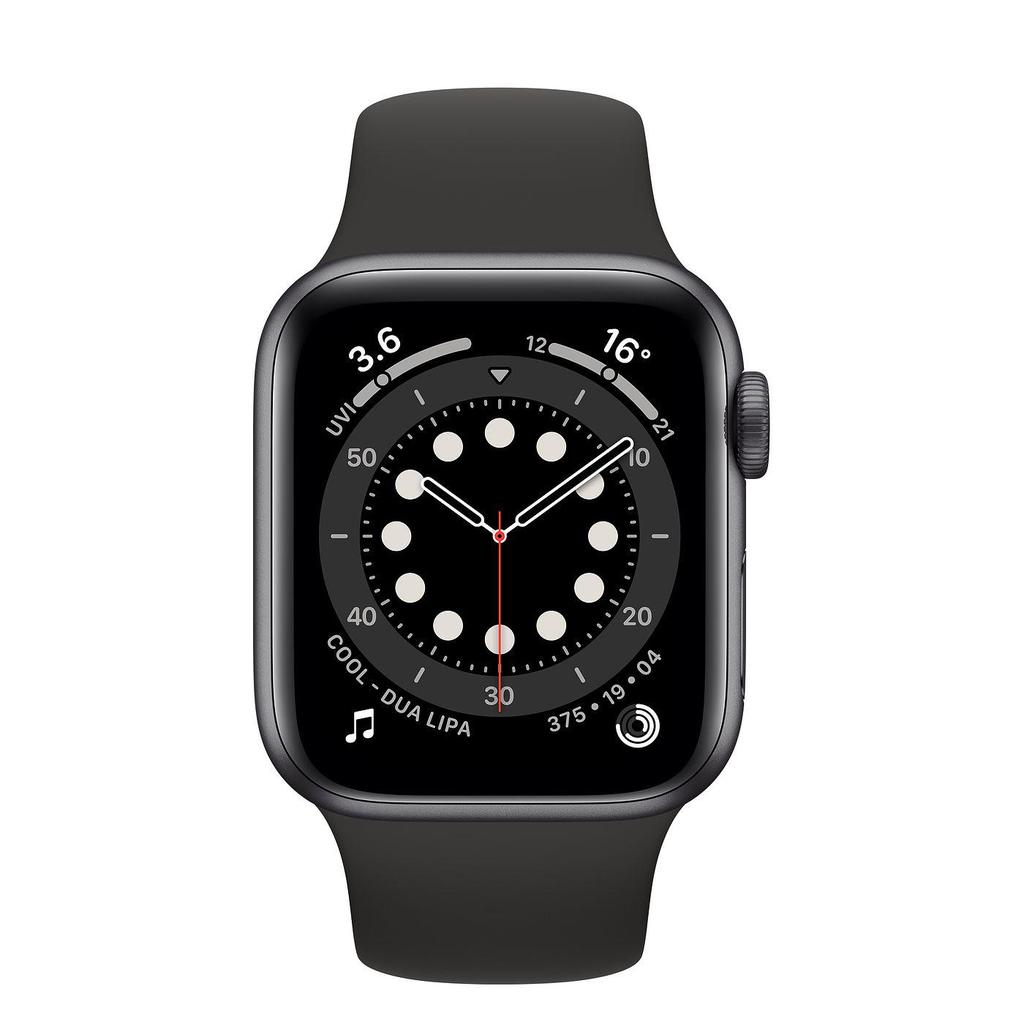 Apple Watch Series 6 (2020) GPS + Cellular 44 mm - Aluminium Space Gray - Sport band Black Space Gray