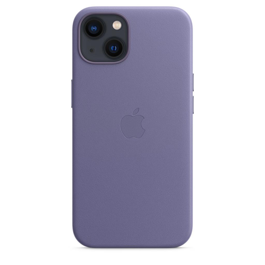 Apple Leather case iPhone 13 - Leather Wisteria