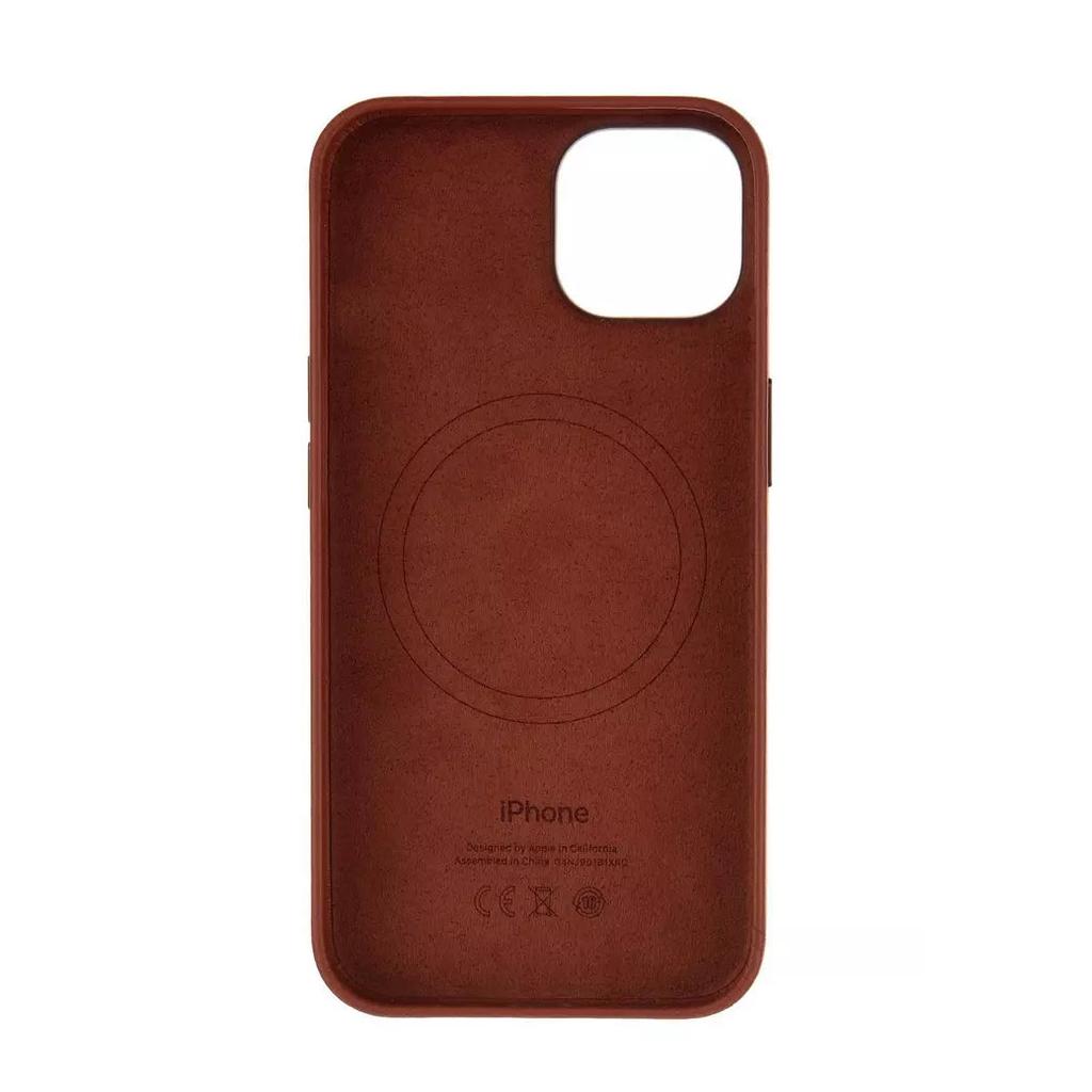 Apple Case iPhone 14 Plus - Leather Brown Brown